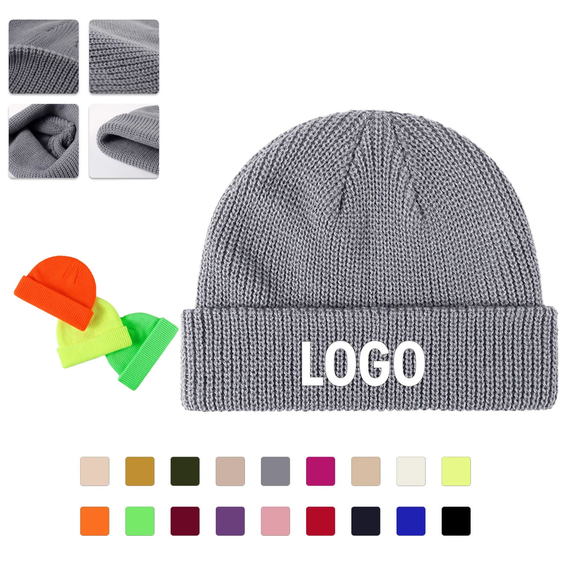 Warm Acrylic Knit Beanie for Fall and Winter 1