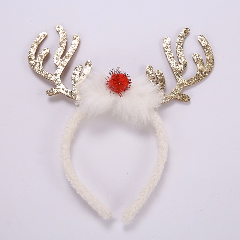 Luxury Designer Hair Accessories Wholesale Christmas Headband Antlers Plush Fur Hairband Women Fashi
