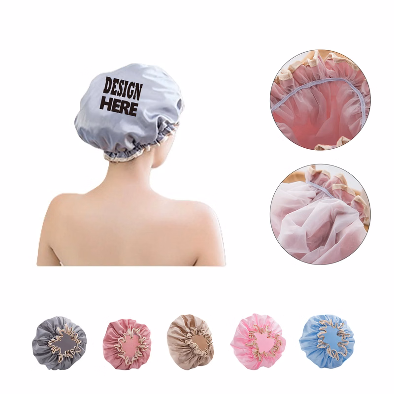 Double Layer Waterproof Shower Cap