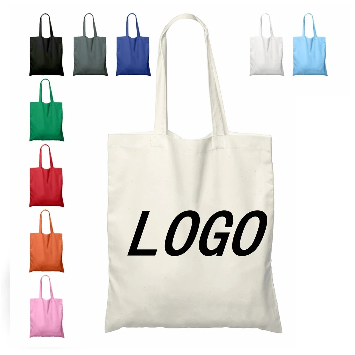 Custom Cotton Canvas Tote Bag(7.09"x10") 1