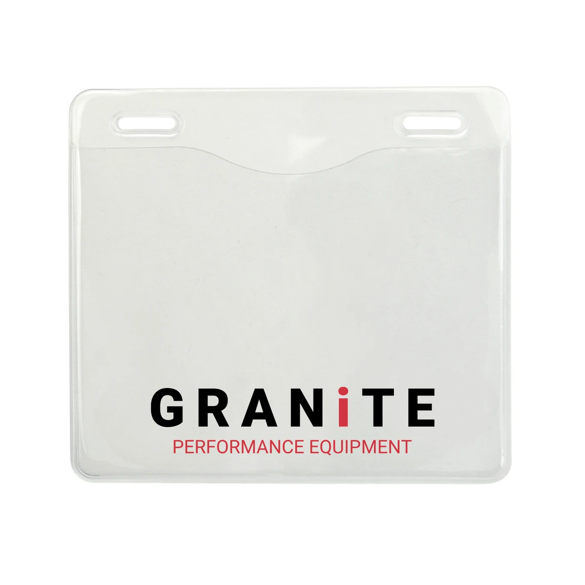 4.30" W x 3.90" H - Horizontal Clear Vinyl Badge Holder (1 Color Imprint) 1