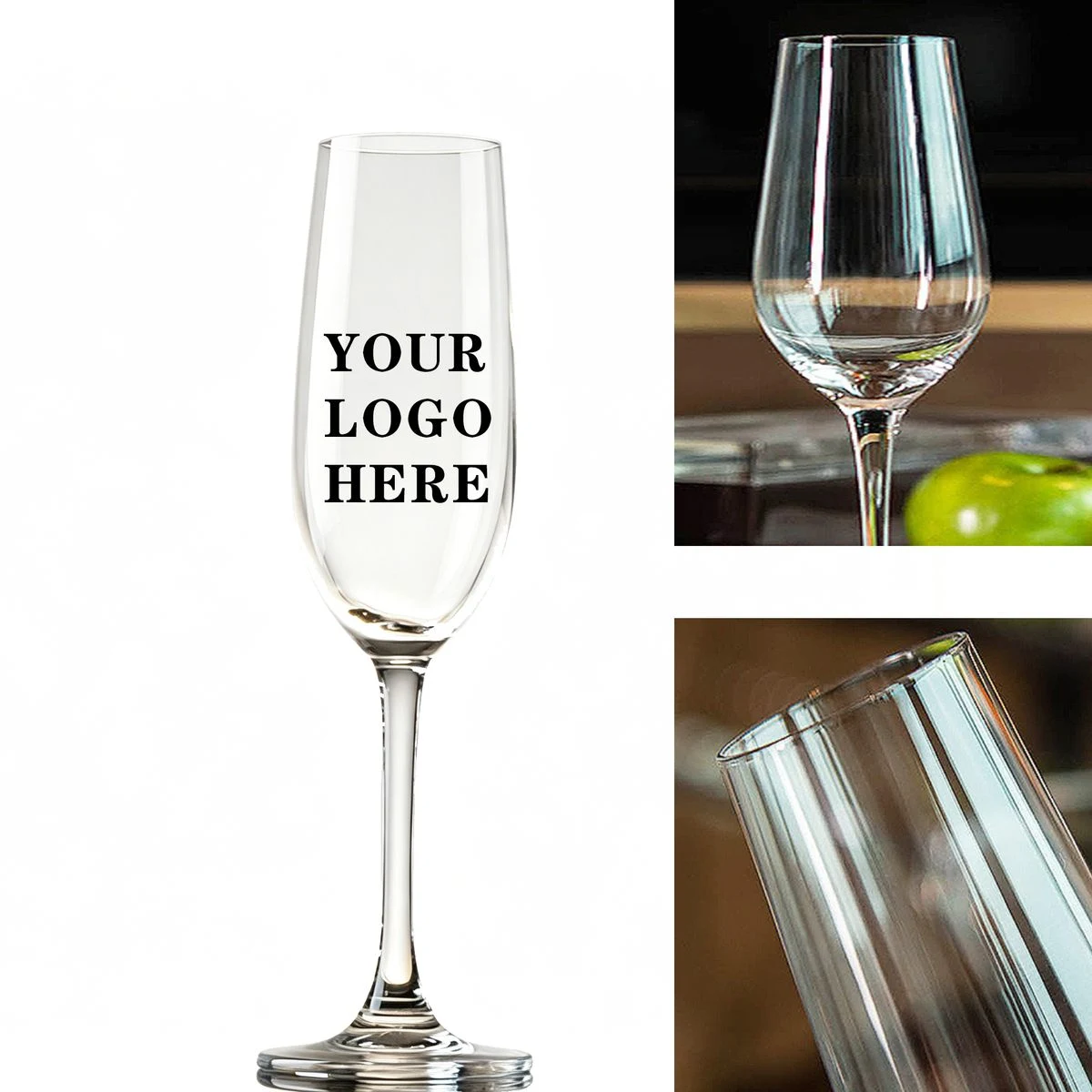 Custom Logo Champagne Glass 1