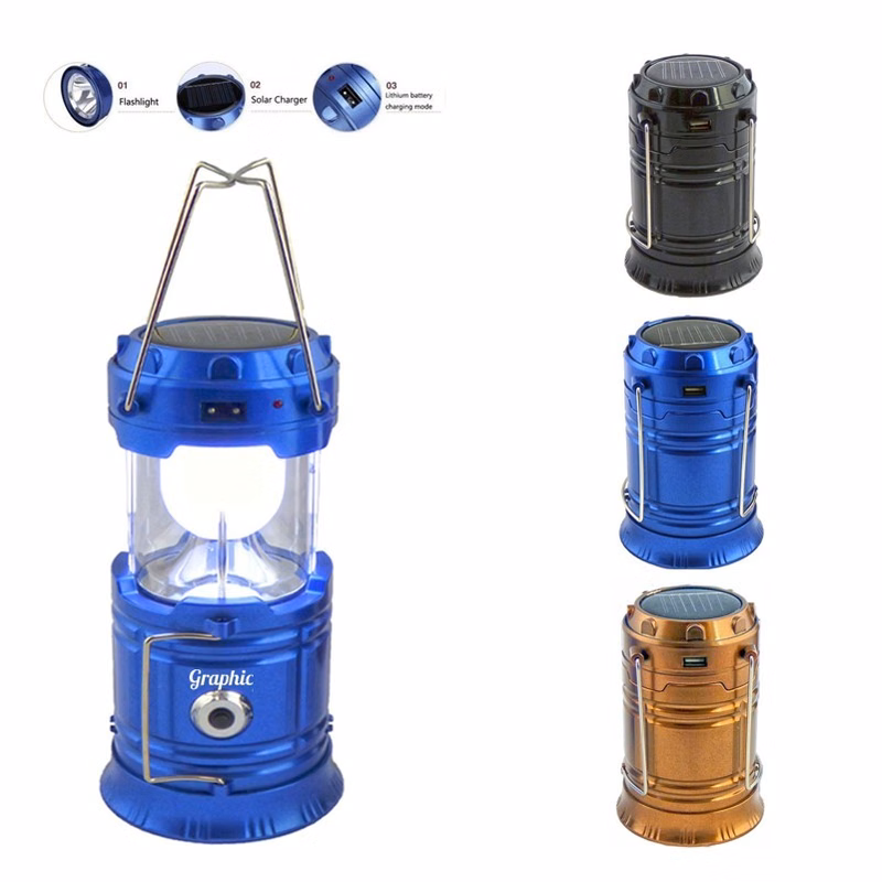 Solar Collapsible LED Lantern Flashlight