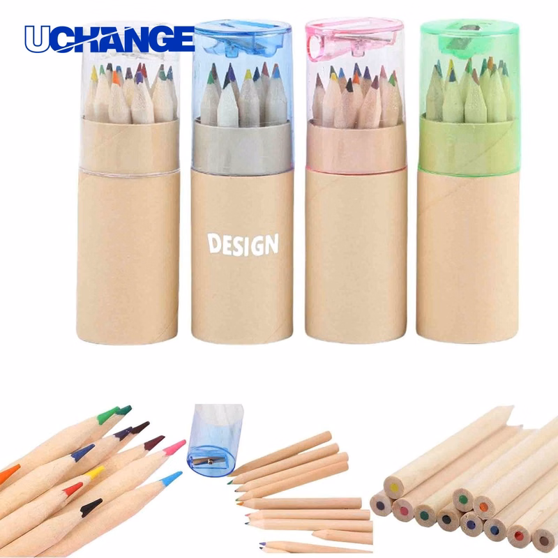 12 Color Pencils for School Art Drawing
