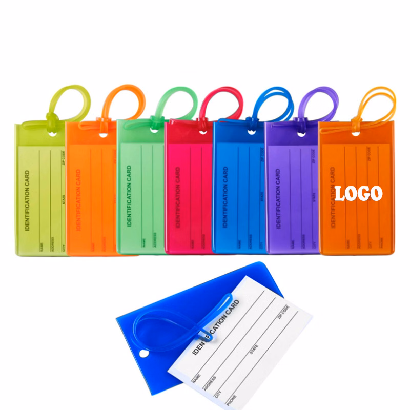 Flexible Travel Luggage Tags for Baggage W/Name ID Labels