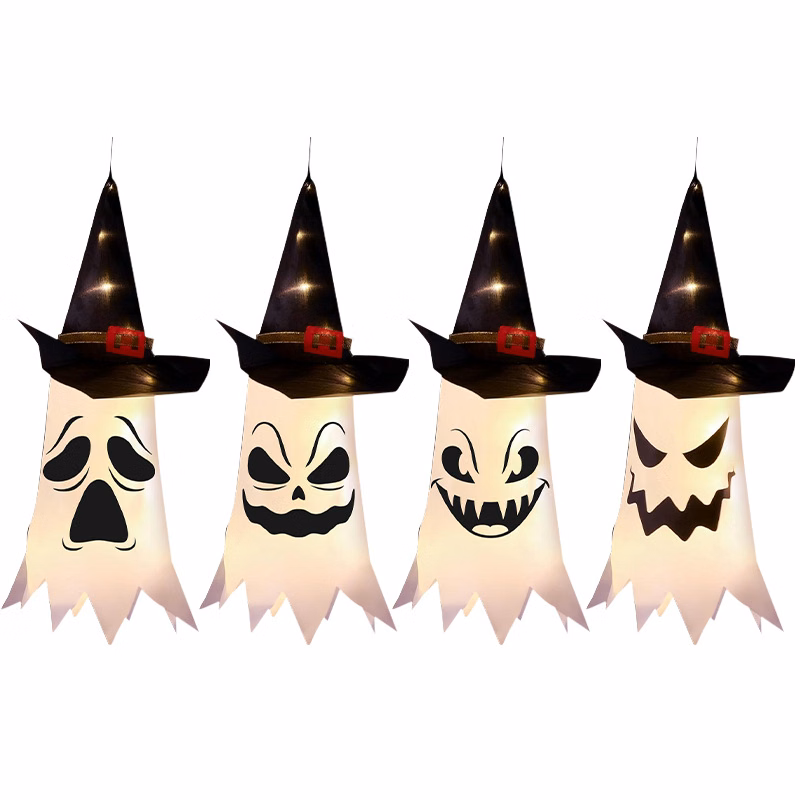 Spooky Witch Hat Ghost Lanterns