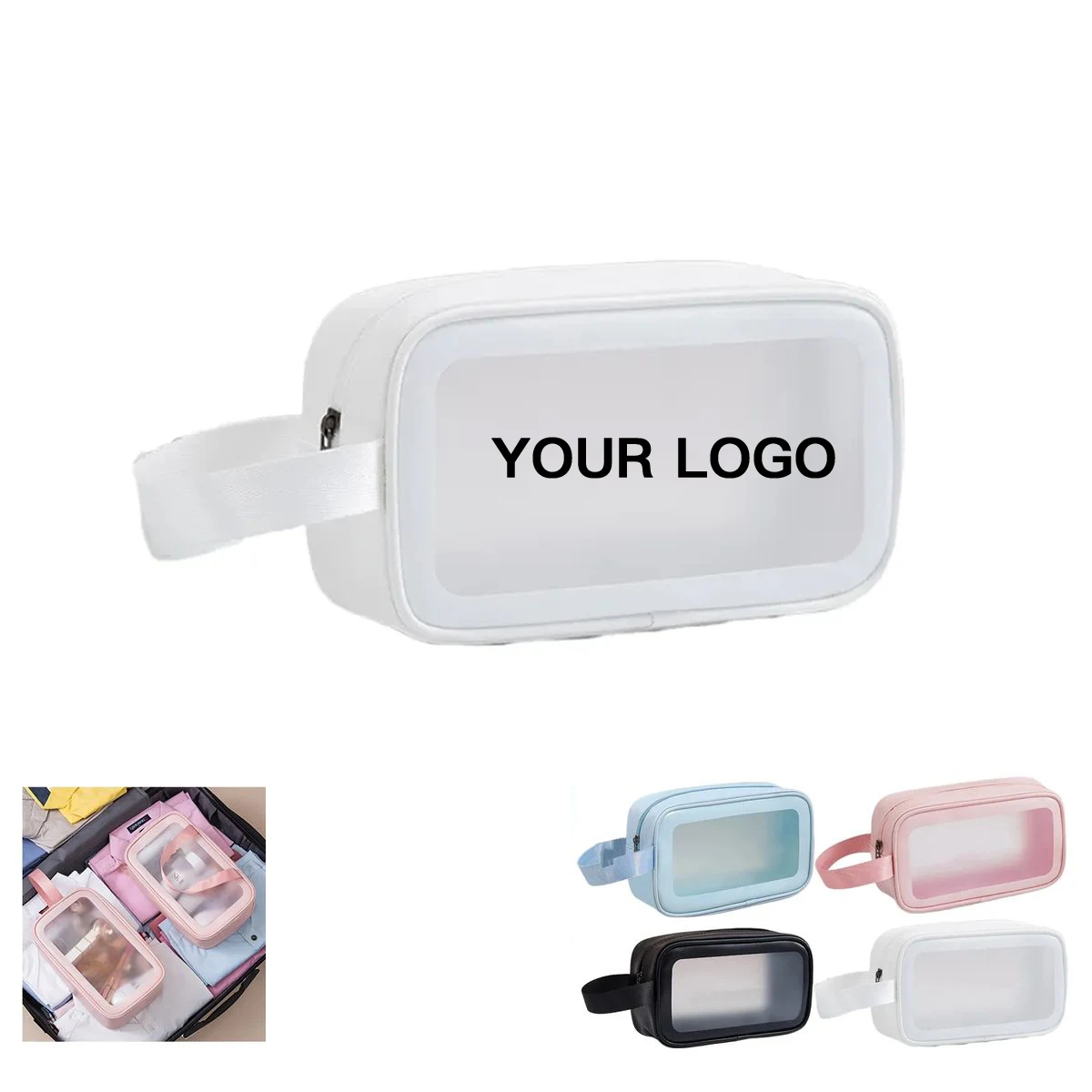 Compact PVC Toiletry Bag for Carry On Luggage 1