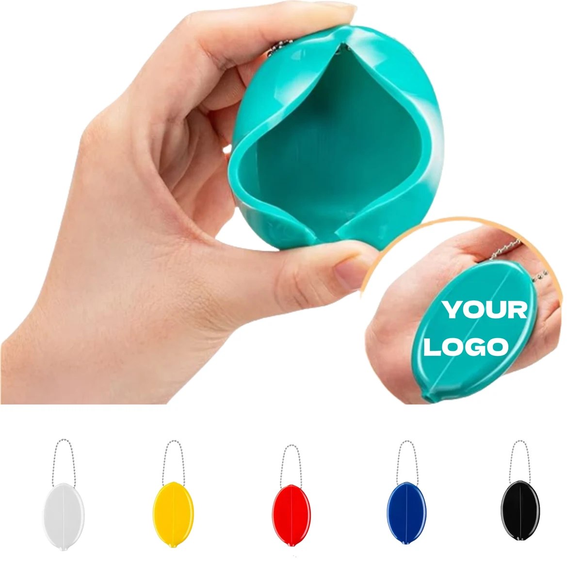 Oval Squeeze Coin Pouch Coin Holders 1