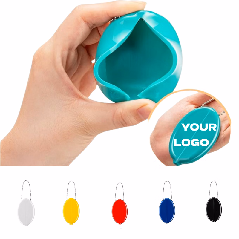 Oval Squeeze Coin Pouch  Coin Holders