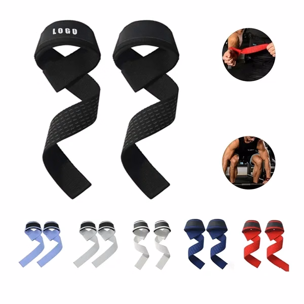 Custom Cotton Wrist Lifting Straps with Neoprene Padding — Fitness Accessory