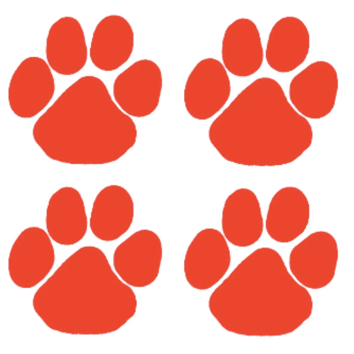 Paw Prints - Peel & Stick Tattoo Sheets of 4 Full color 1