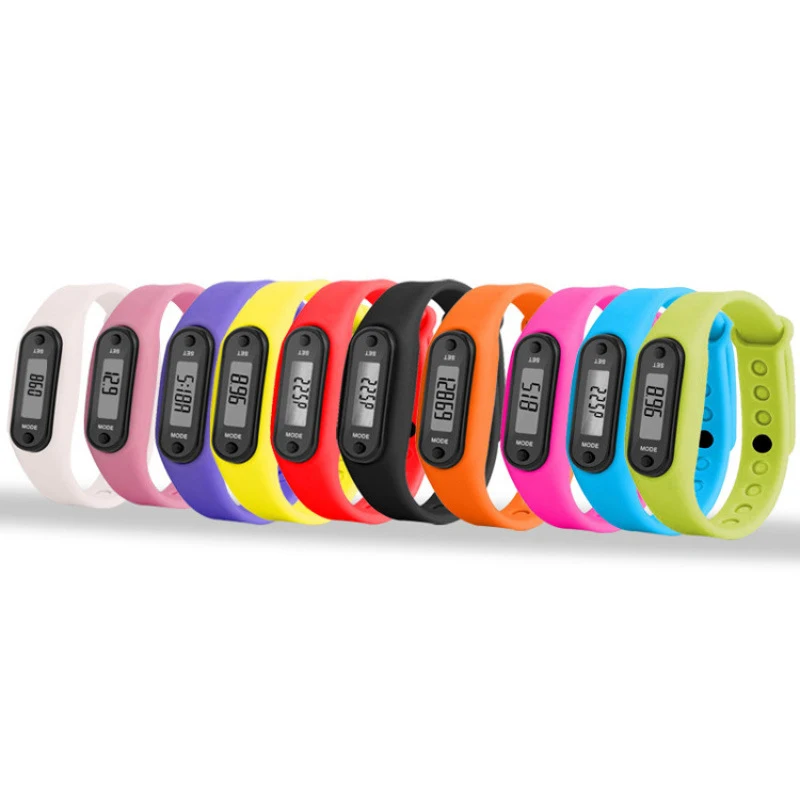 Soft Silicone Sport Tracker Watch Walking Running Pedometer 1