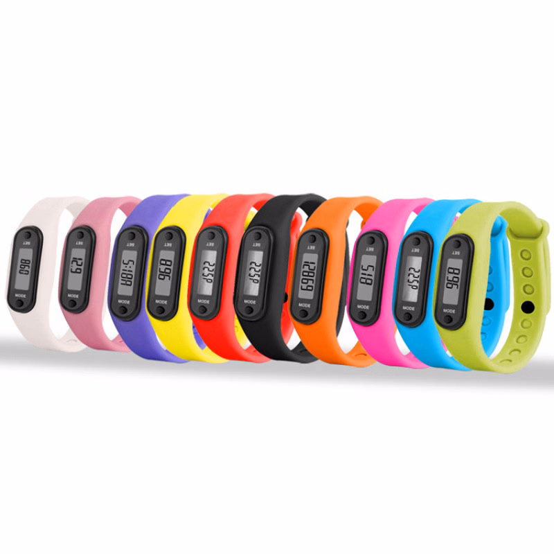 Soft Silicone Sport Tracker Watch Walking Running Pedometer