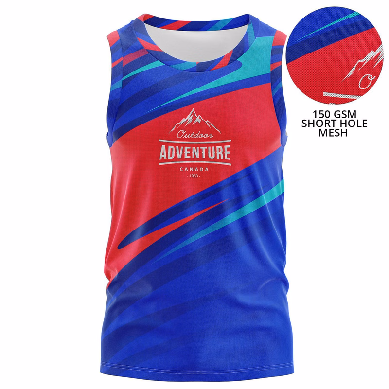 Unisex 150 GSM Short Hole Mesh Performance Sublimation Tank