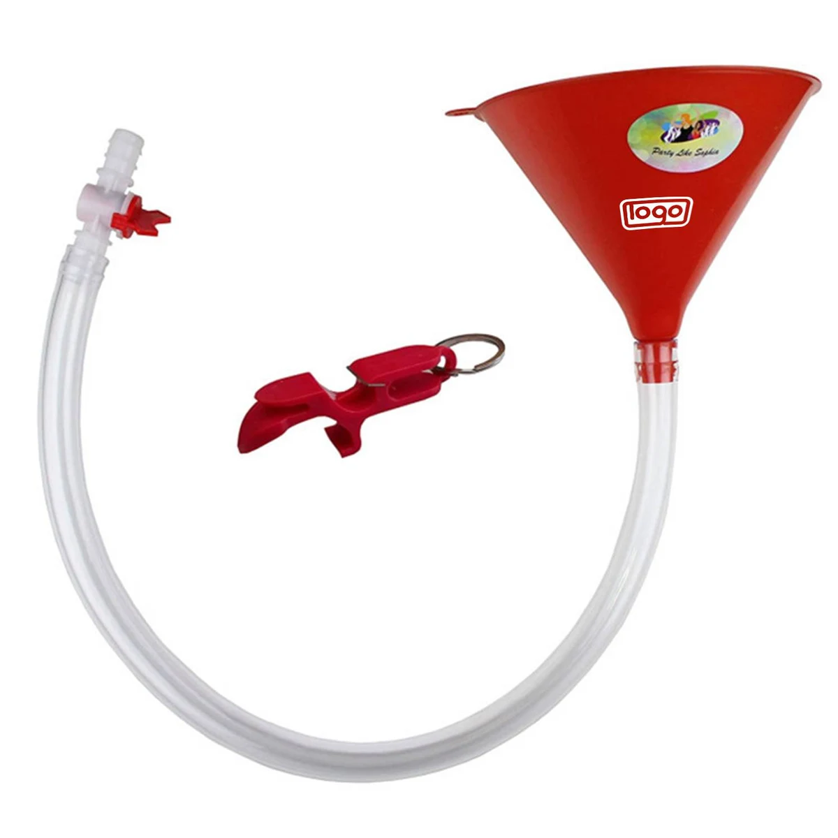 Beer Bong Funnel Bottle Opener Set w/ Valve 1