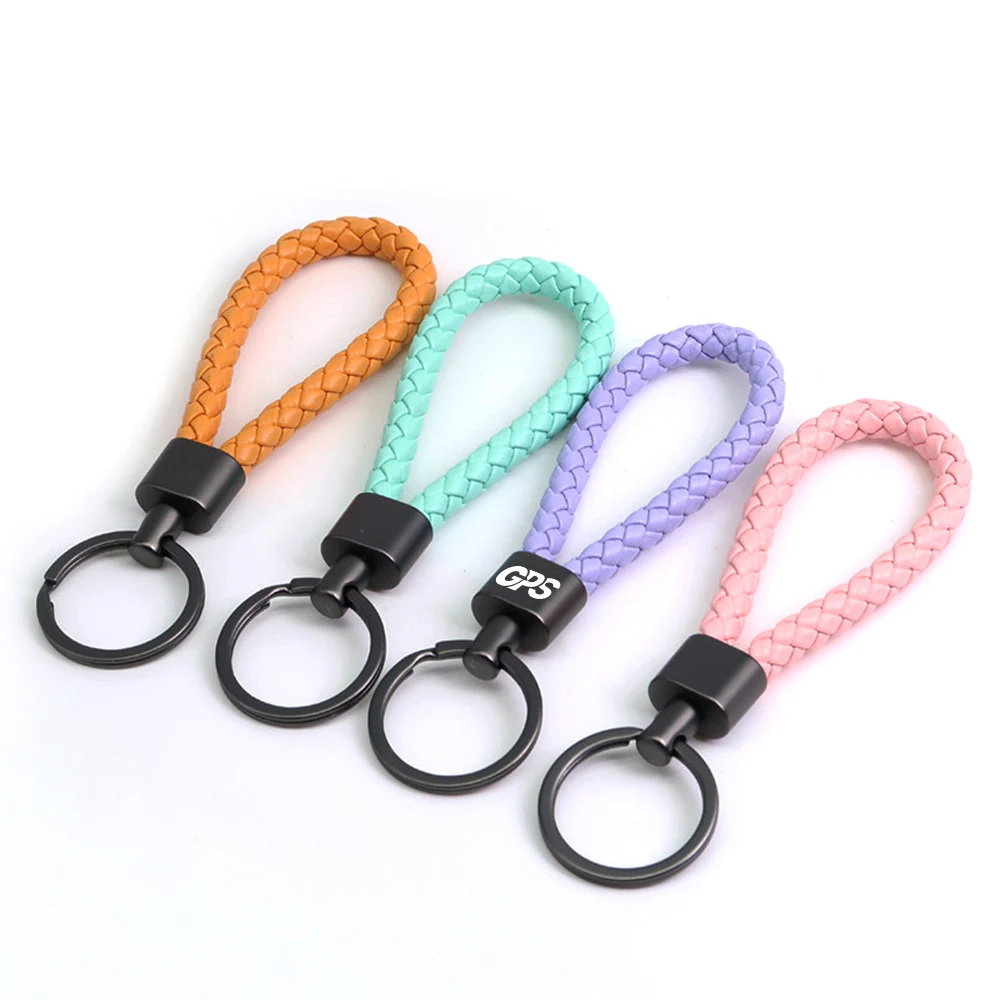 4 3/4 " Braided Woven Rope Rings Keychain 1