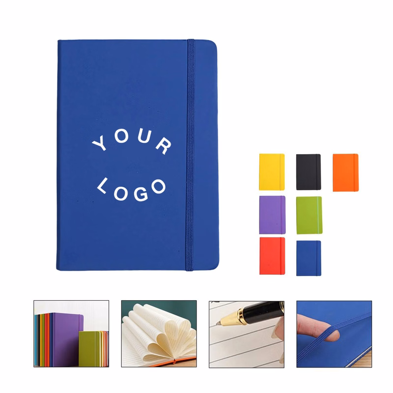 A5 Writing Notebook with Strap and PU Leather Cover