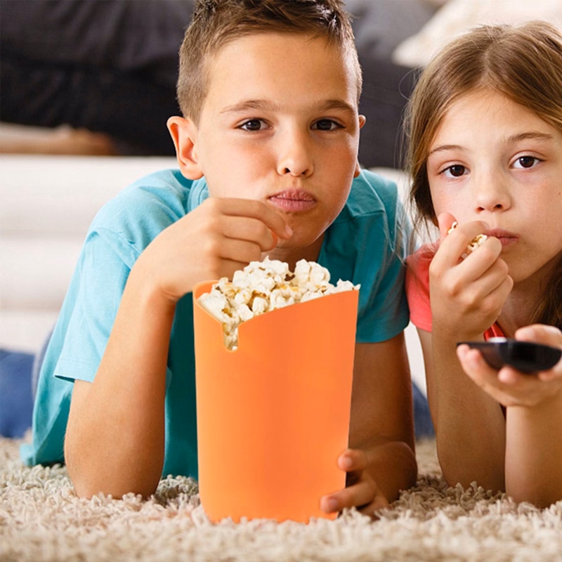 Silicone high-temperature resistant foldable popcorn bucket