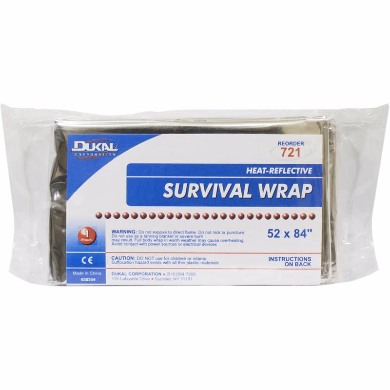 Survival Wrap Blankets - Silver 52" x 84"
