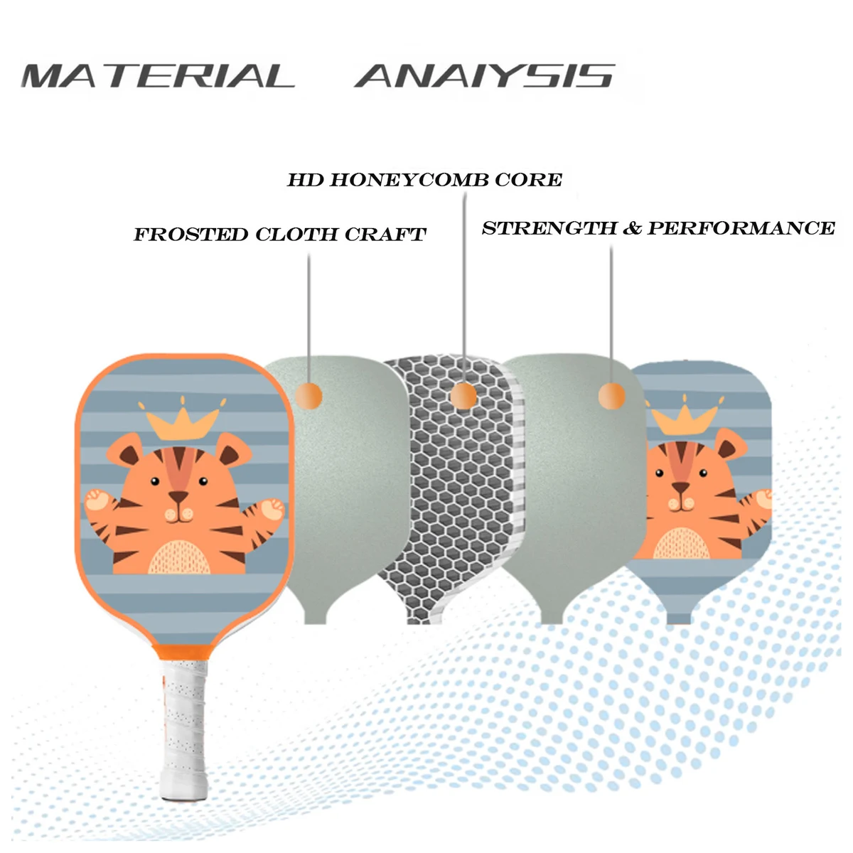 Kids Pickleball Racket Student Sports Training Paddle 1