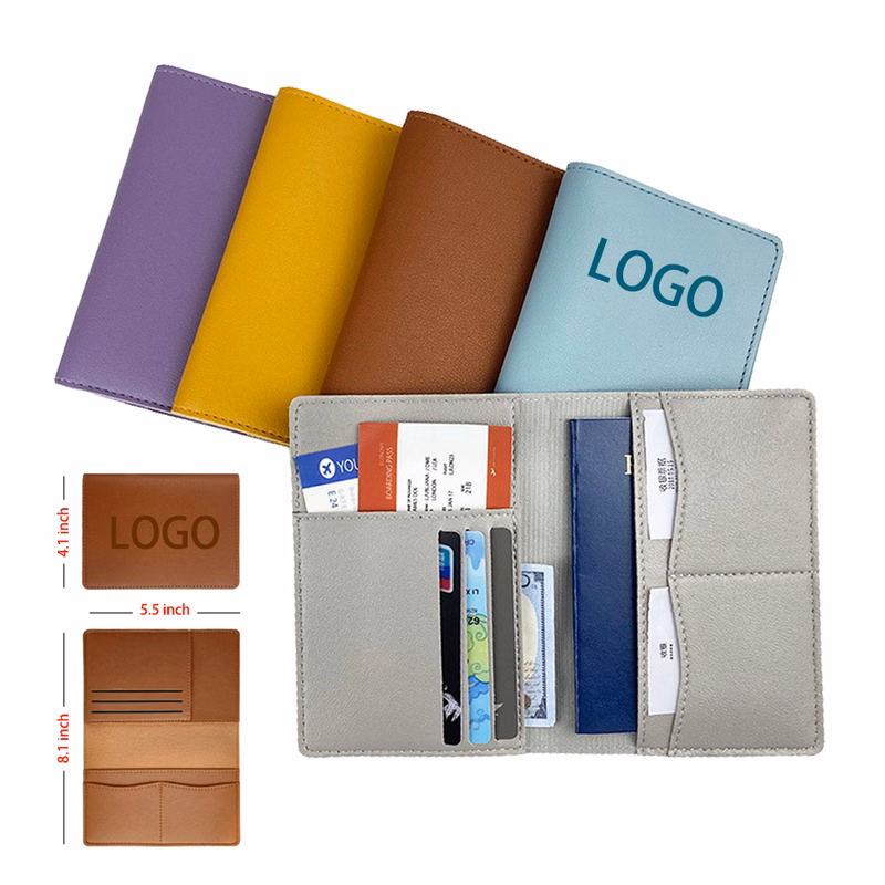 8-Slot PU Passport Holder/Travel Wallet
