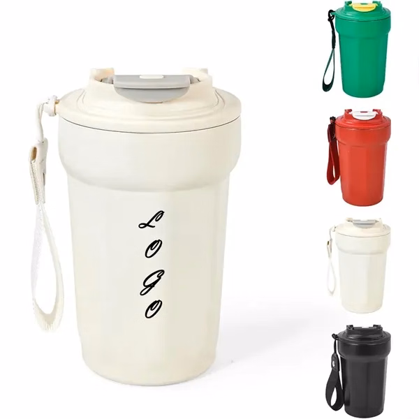 16 oz Vacuum Insulated Stainless Steel Tumbler for Commutes, Fitness and Travel
