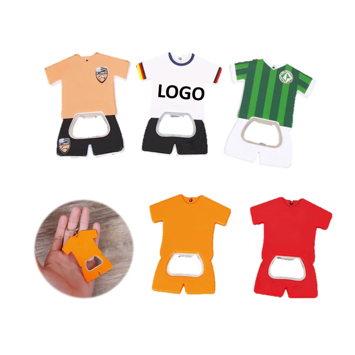 Soccer Jersey Shape Bottle Opener Key Chain 1