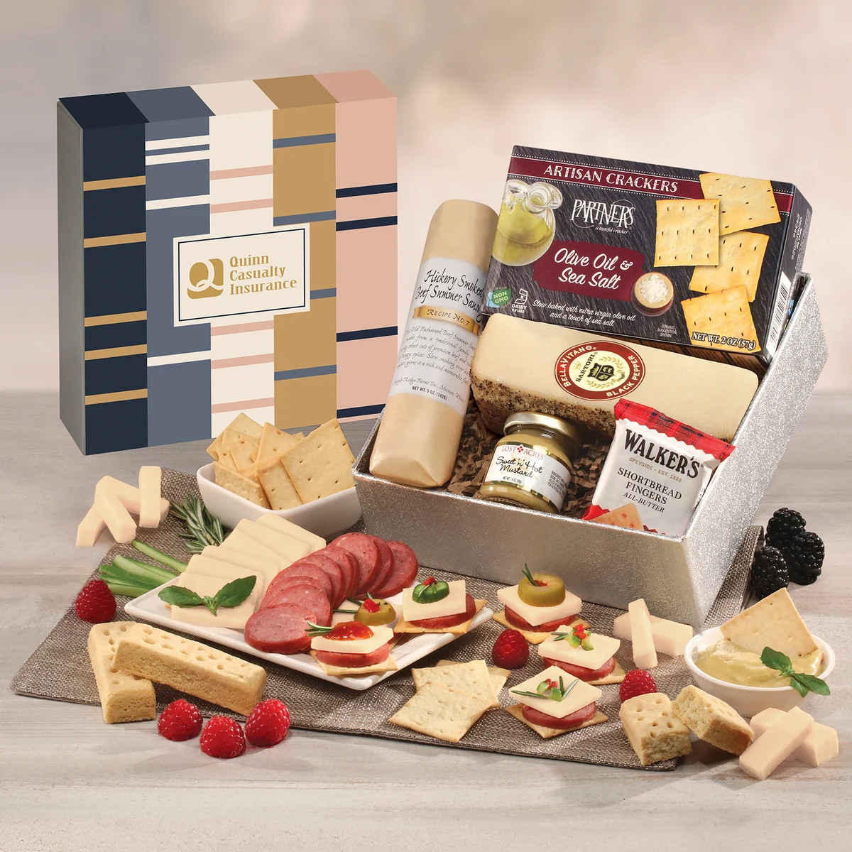 Snack Lover's Gift Box with Squares & Lines Sleeve 1