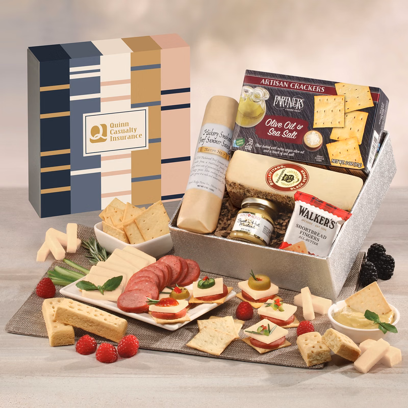 Snack Lover's Gift Box with Squares & Lines Sleeve