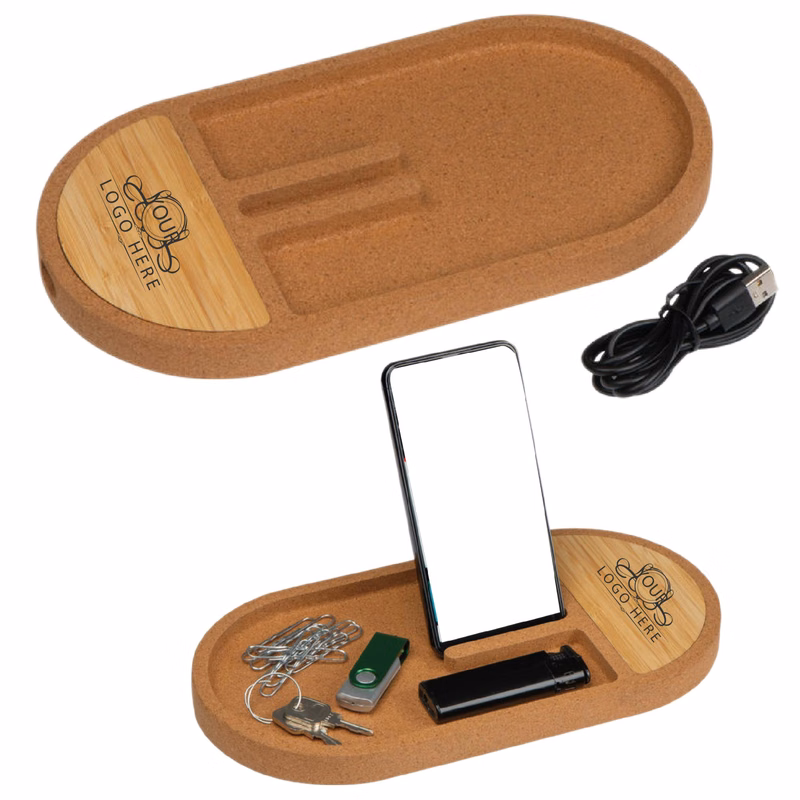 Cork Charger Desktop Organizer