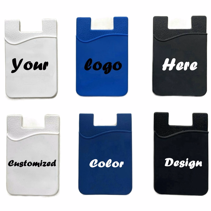 High Quality Silicone Cell Phone Wallet MOQ 100PCS