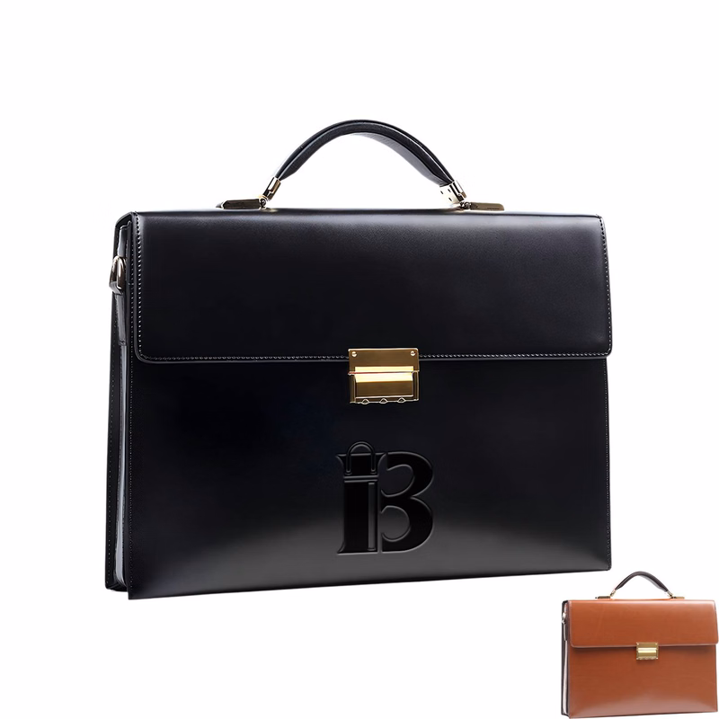 Genuine Leather Briefcase w/ Combination Lock
