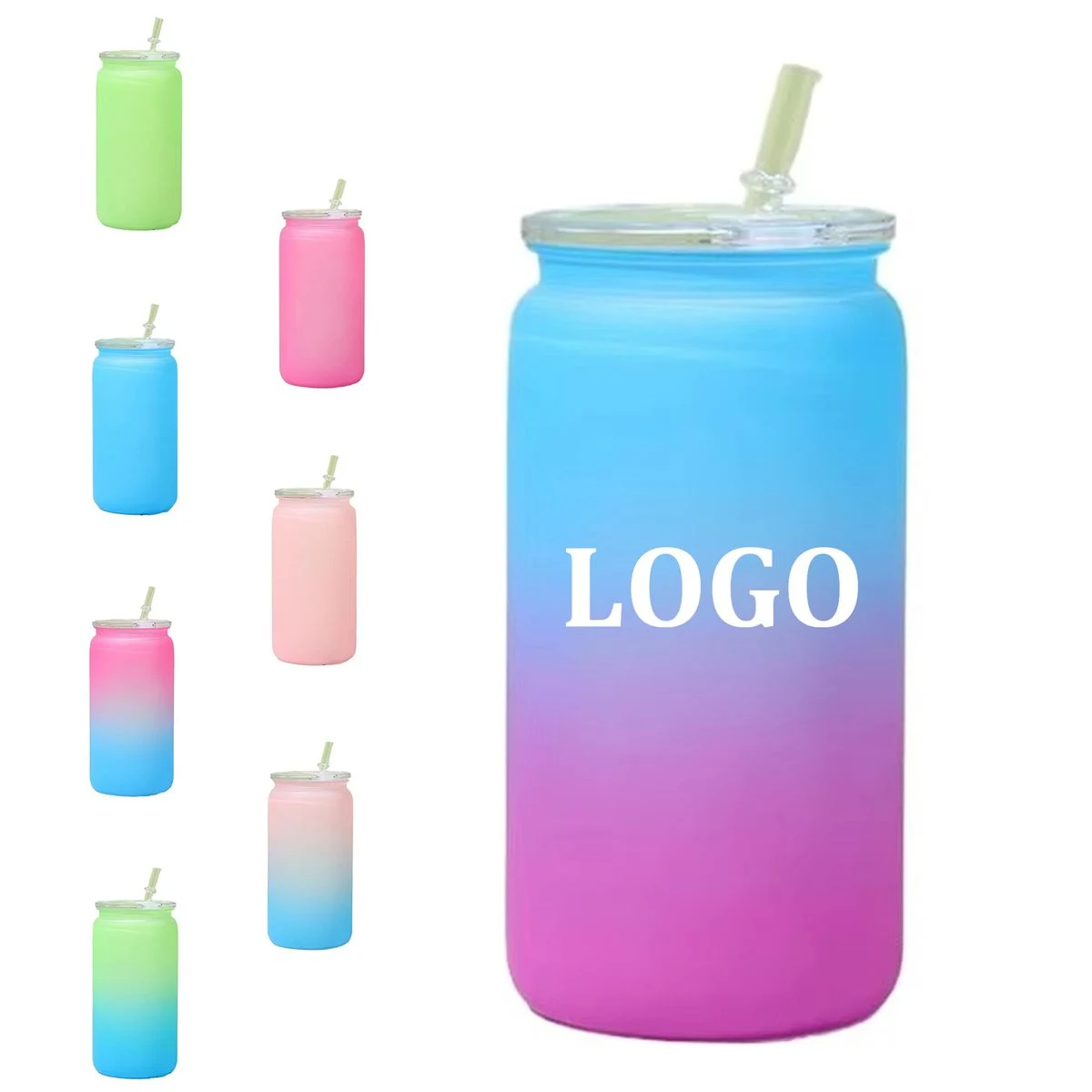 16oz Plastic Mason cup with straw 1