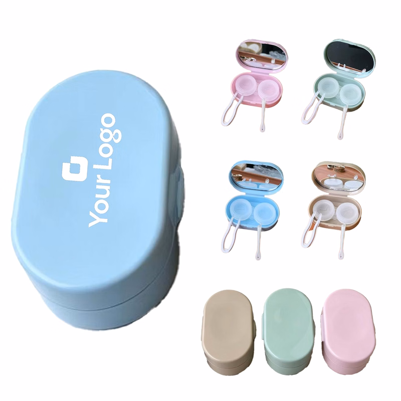 Portable Contact Lens Case with Mirror Travel Organizer