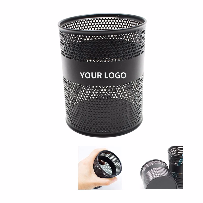 Square Iron Pen Cup for Office or School