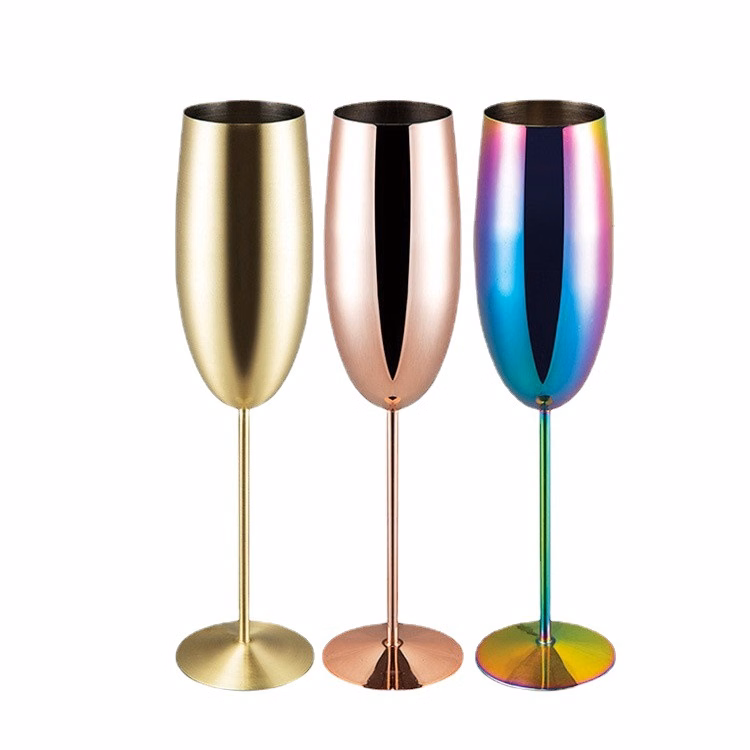 Custom 8.5 oz Stainless Steel Champagne Glasses
