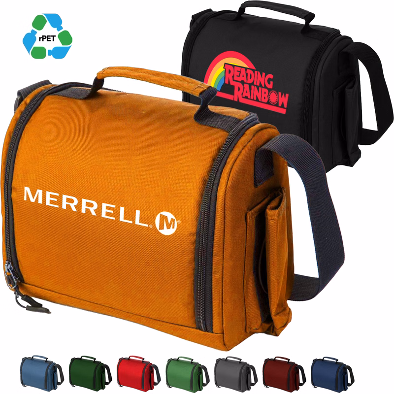 6-Can rPET Recycled 600D Polyester Insulated Cooler Bag