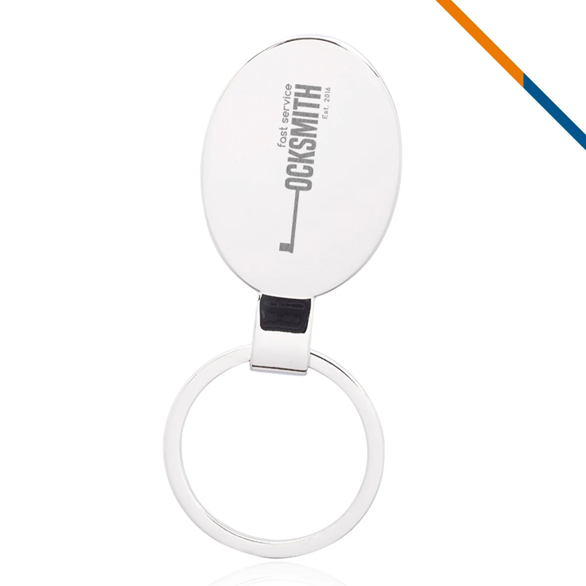 Oval Metal Keychain 1