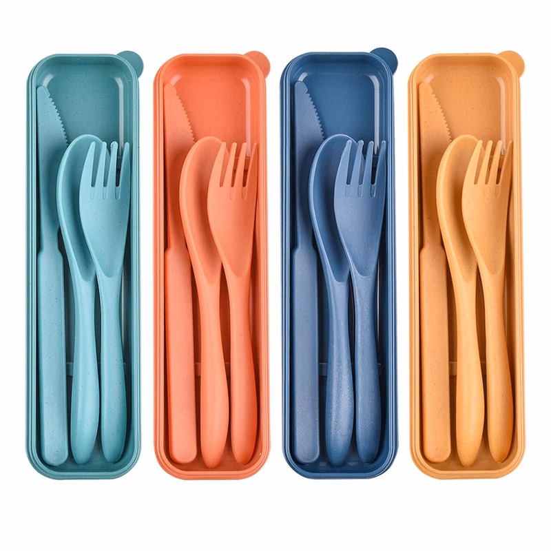 Portable Lunch Time Cutlery Set With Case