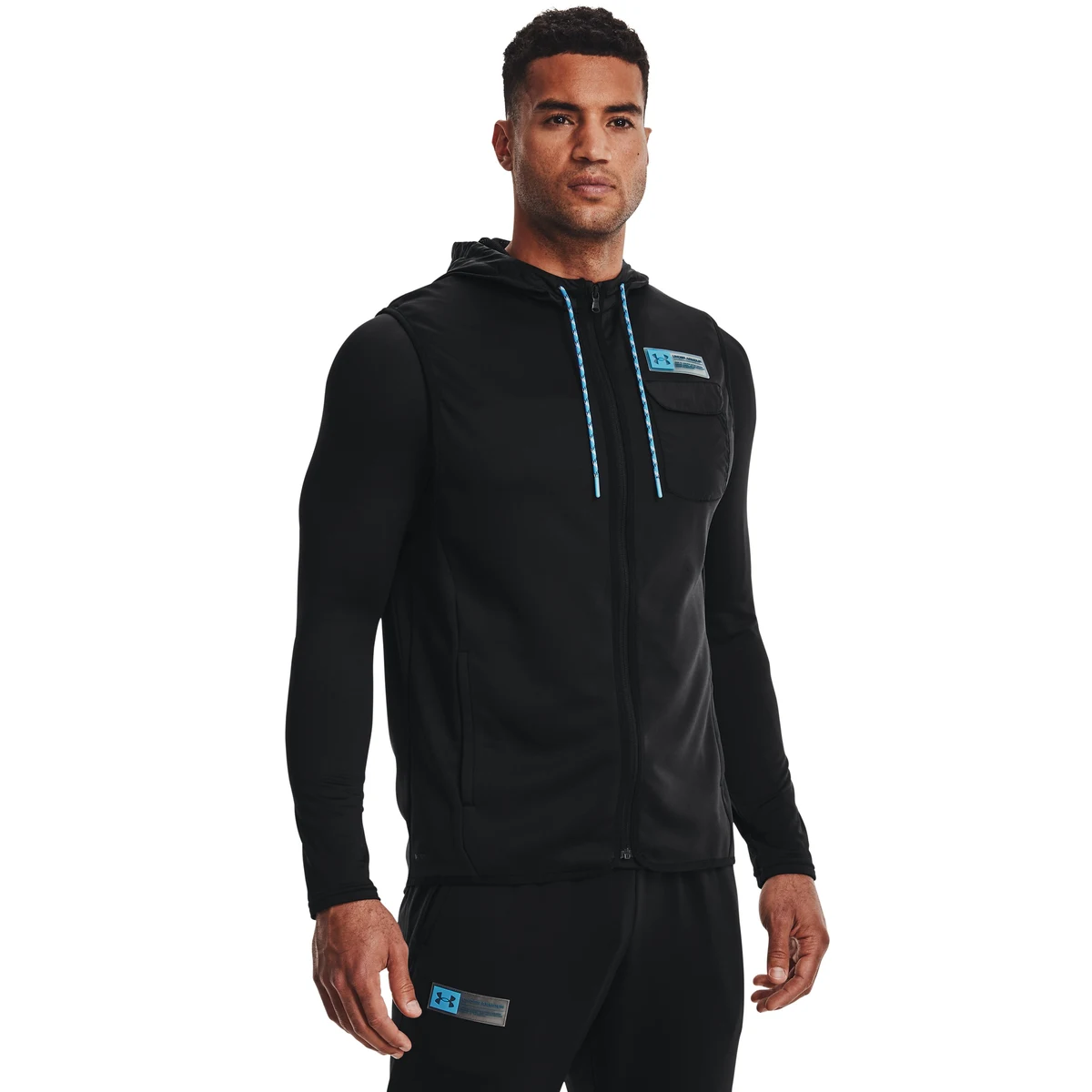 Men's Armour Fleece Storm Hooded Vest 1