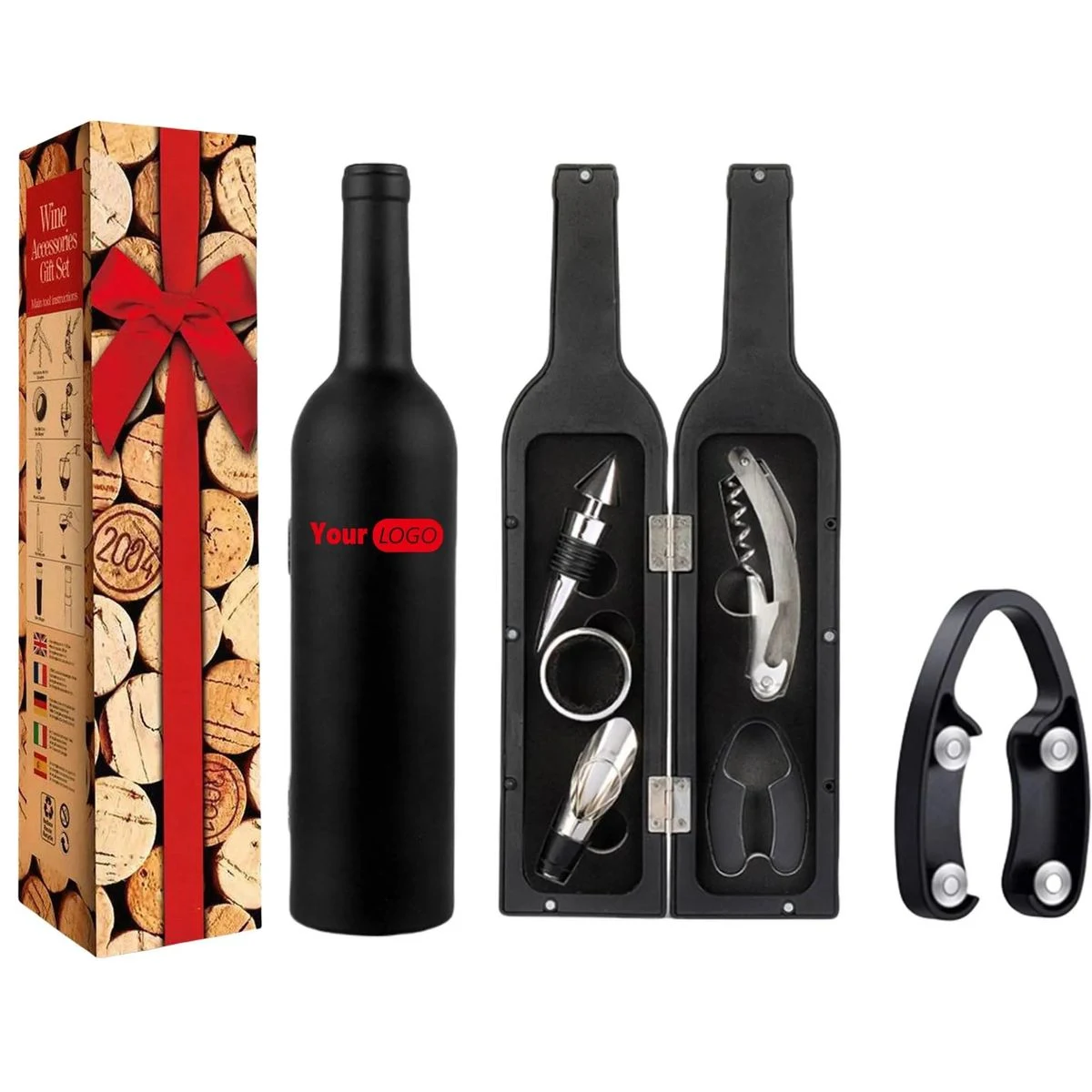 Bottle Shaped Wine Opener 5 Piece Set 1