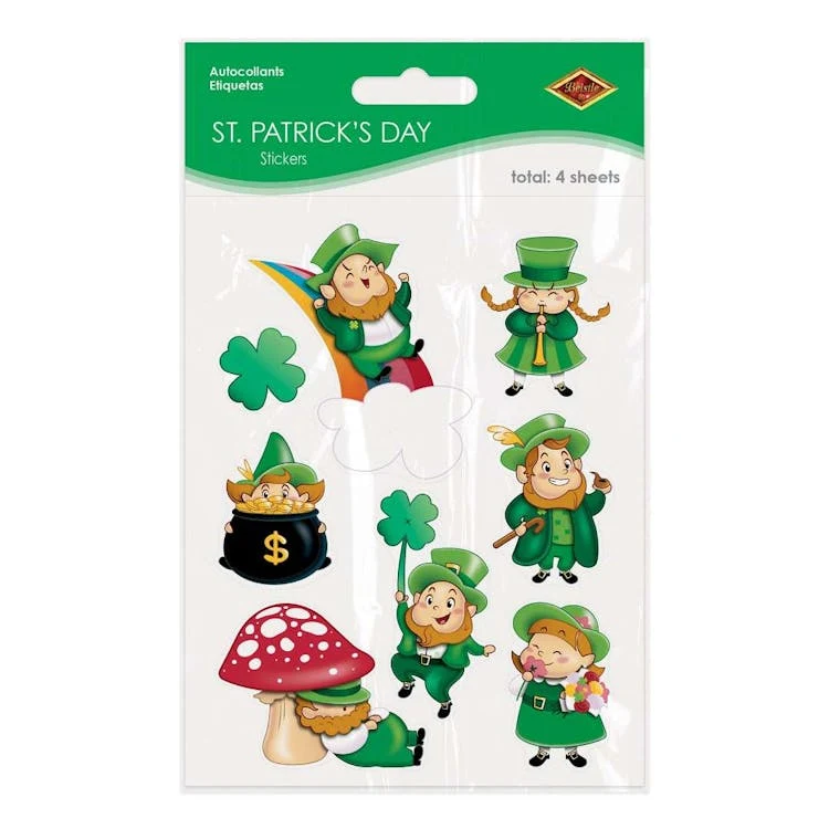 Leprechaun and Shamrock Stickers 1