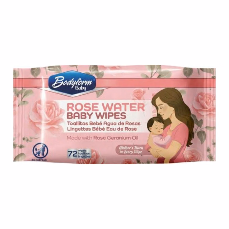 Baby Wipes - With Rose Geranium Oil 72 Count