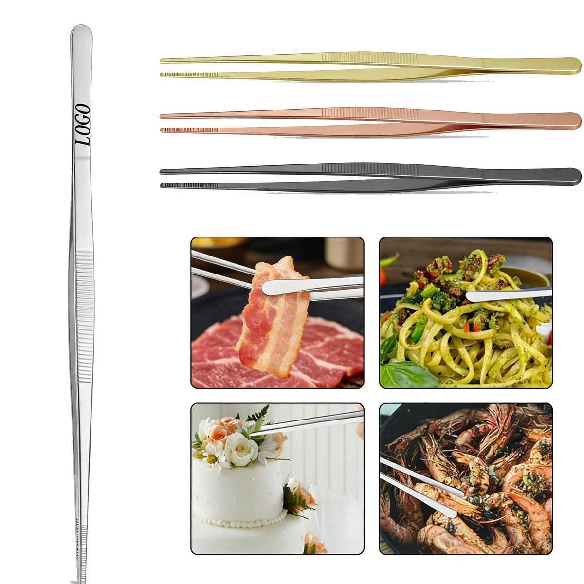 Stainless Steel Kitchen Tweezers and Tongs 1