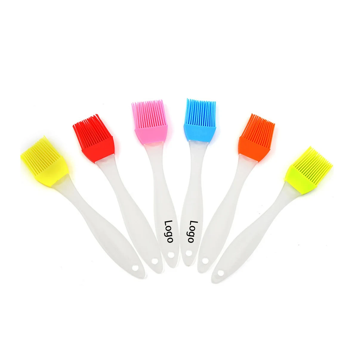 MOQ50 Silicone Head Multi-Color Plastic Oil Brush 1