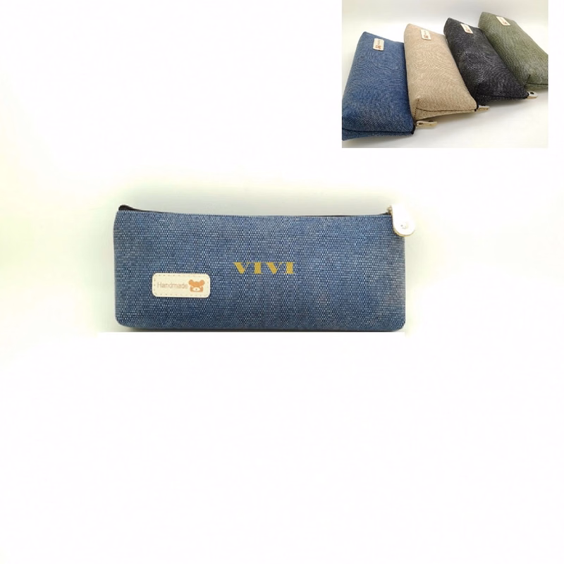 Stylish Simple Pencil Bag Thick Canvas