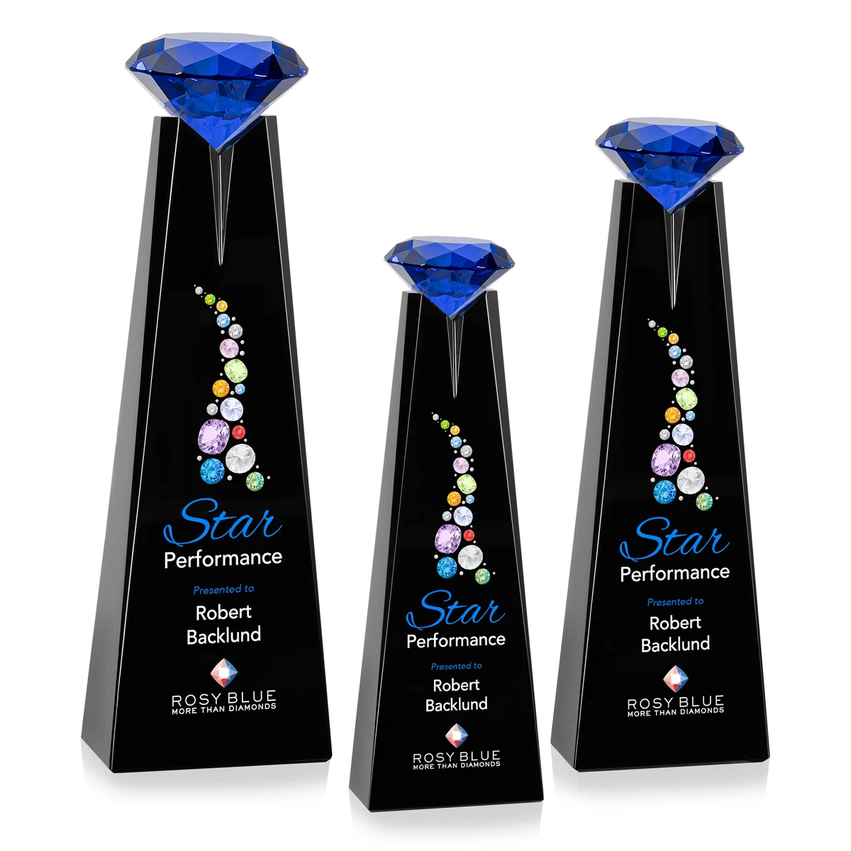 Alicia Gemstone VividPrint™ Award - Black/Sapphire 1