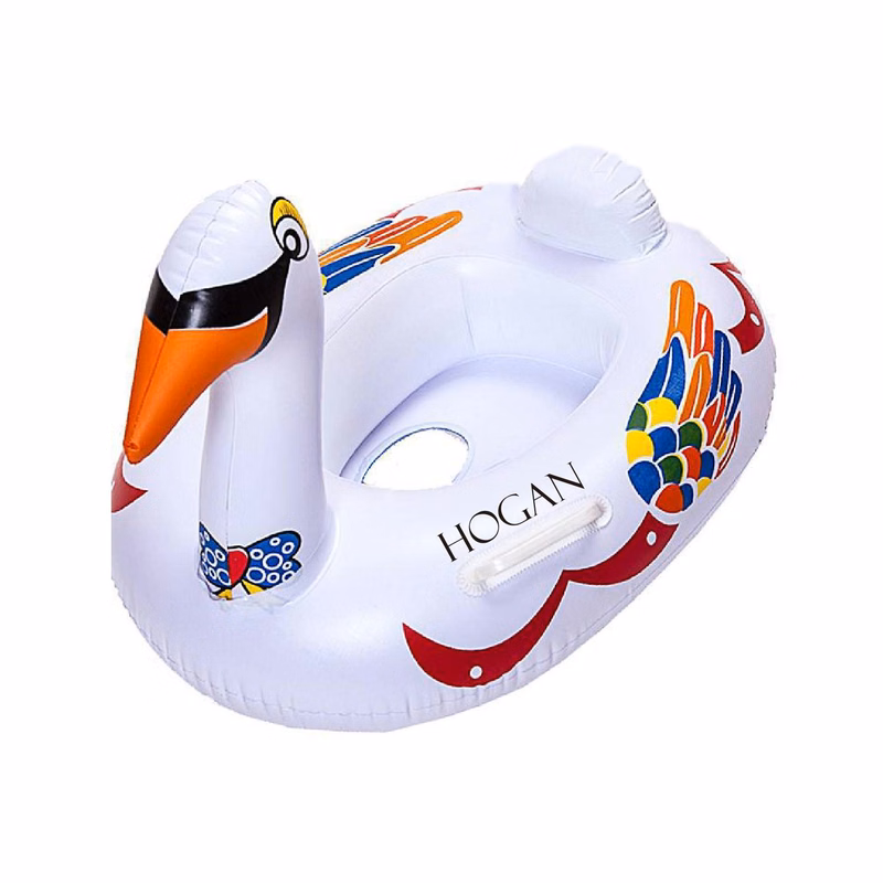 Swimming ring white swan shape inflatable baby special