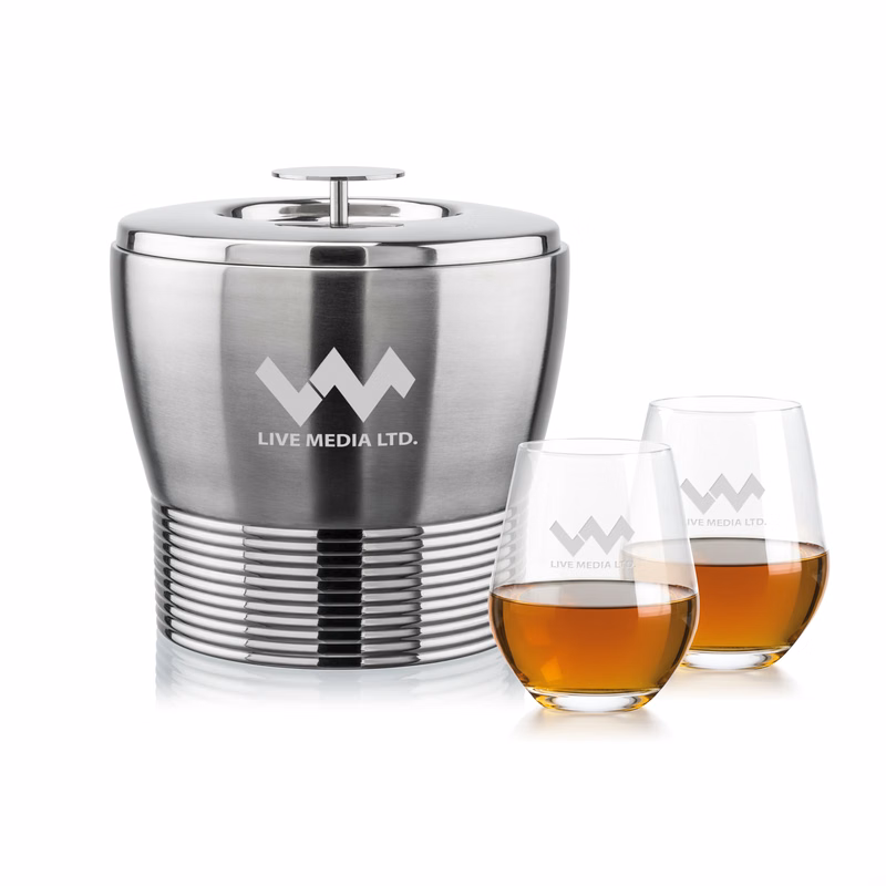 Genoa Ice Bucket & Graydon On-the-Rocks Set