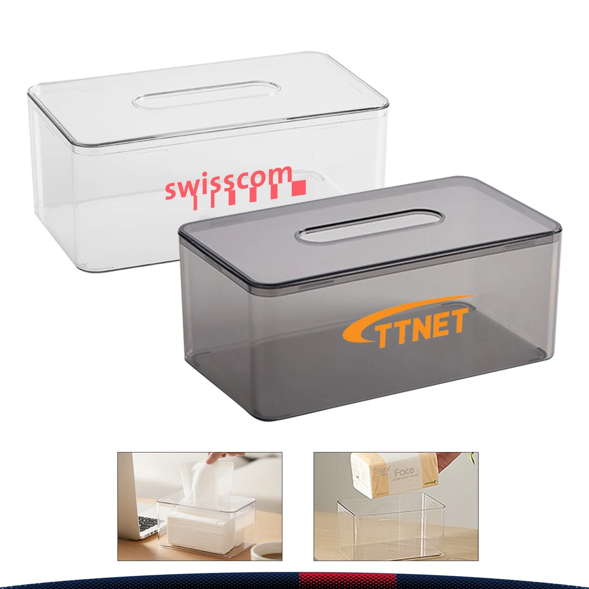 PET Transparent Tissue Box 1